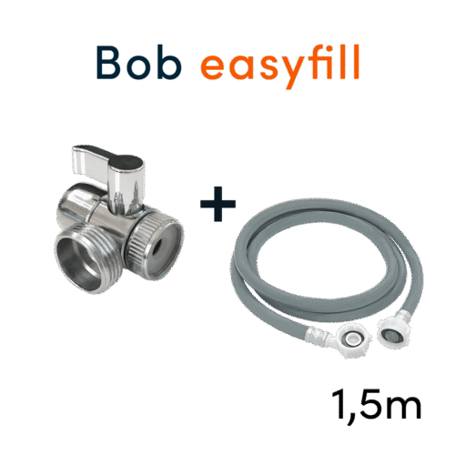 Bob easyfill | Dérivateur de robinet + Tuyau d’arrivée d’eau